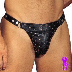 Leather Studded Brief