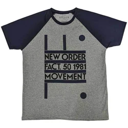 New Order Movement Raglan Grey & Navy Blue M Majica