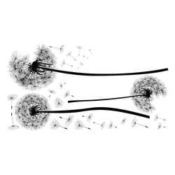 Komplet stenskih nalepk Ambiance Flying Dandelions
