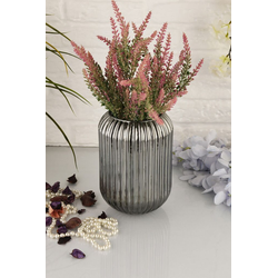 Aberto Design Vaza Line D20F, 10x20x10 cm, Srebrne boje
