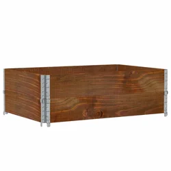 Okviri za palete 2 kom smeđi 120 x 80 cm od masivne borovine