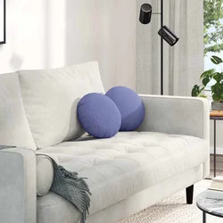 Jastučići za sjedenje 2 pcs Traper plava O30 x 13 cm tkanina