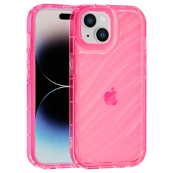 Aurora Wave maska za iPhone 15 - crvena