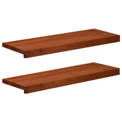 vidaXL Stopnice 2 kos 70 x 30 x 2 cm Rjava Trda bukovina