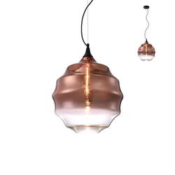 Redo 01-1846 - Luster na sajli SLAG 1xE27/42W/230V prečnik 40 cm bakar