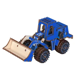 Čarolijashop 3d drvena slagalica - Plavi buldožer ( 332)