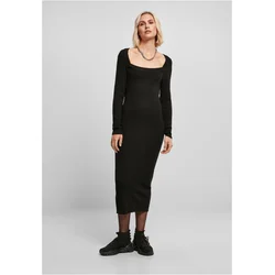 Womens long knitted dress in black