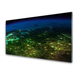 tulup.si Steklena slika Abstrakcija graphics 140x70 cm 4 obešalnika