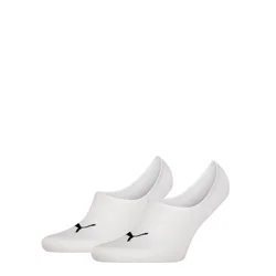 PUMA Unisex High Cut Footie Socks (2-Pack), Men, White, 35-38