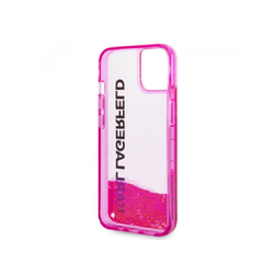 KARL LAGERFELD Maska za iPhone 14 Glitter Elong roze