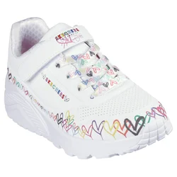 Skechers Patike za devojčice Uno Lite - Heart Craze, 314091L-WMLT, Bele