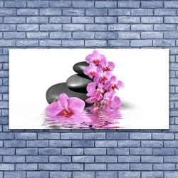 tulup.si Slika na platnu Beautiful flower stones 140x70 cm