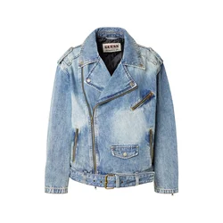 GUESS Prehodna jakna moder denim