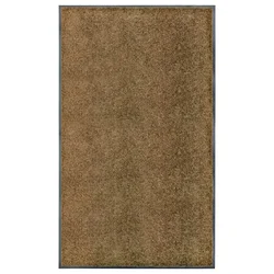 Vidaxl Pralni predpražnik rjav 90x150 cm