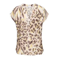 LASCANA Bluza ecru / čokolada / rumena / bela