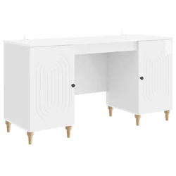 Stol Sjajno bijelo 142,5 x 50 x 75 cm Konstruirano drvo
