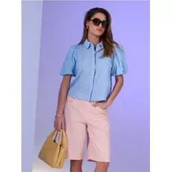 Sinsay - Džins jorts šortsi sa srednjim strukom - roze