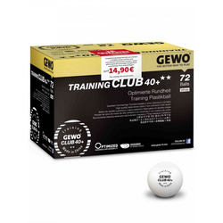 Plastične žogice GEWO Training Club 40+ **-72 žogic-1B kvaliteta
