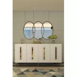 HANAH HOME Komoda Rany 150 White Gold
