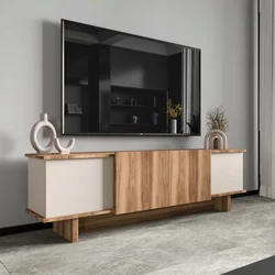 HANAH HOME TV polica Diana Beige Walnut