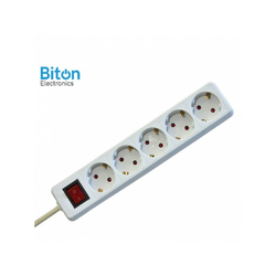 Biton Electronics Prenosna priključnica 5 / 5 met prekidač PP/J 3X1.5mm (ET10124)