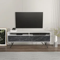 Hanah Home V Komoda Flay, 140x53,2x35 cm, Bela