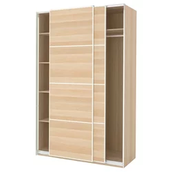 PAX / MEHAMN Garderober, belo b. im. hrastovine/dvostrano belo b. im. hrastovine, 150x66x236 cm