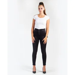 Denistar Ženske farmerke 200-3006, Slim fit, Crne