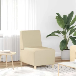 Modularna sofa bez naslona za ruke krem boje 55 cm, tkanina