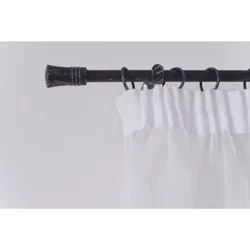 SENSE HOME Teleskopska garnišna za zavese zvono 170-300 cm crno-siva