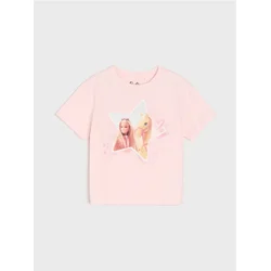 Sinsay - Pamučna majica sa printom Barbie - roze