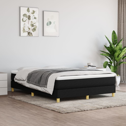 Okvir za krevet s oprugom crni 140 x 190 cm od tkanine