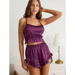 Trendyol Milla Ženski set pidžame Thmss23Pt00048, Ljubičasti