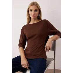 Trendyol Milla ženska bluza Twoaw26Bz00187, braon-braon