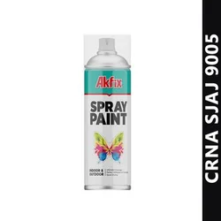 AKFIX boja u spreju 9005 crna sjaj 400 ml