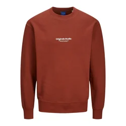 JACK & JONES Muški duks 12241694, Terakota