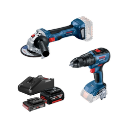 Akumulatorski set alata Bosch GSB 18V-50 + Bosch GWS 180-Li 18V + 1x4.0Ah + 1x2.0Ah (0615990M8S)