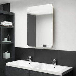 LED kupaonski ormarić s ogledalom boja hrasta 60 x 11 x 80 cm
