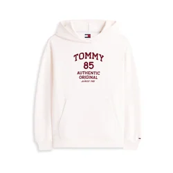 Tommy Jeans Majica bordo / bela