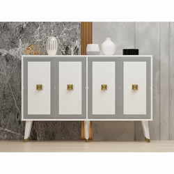 HANAH HOME Komoda Ansel White Gold