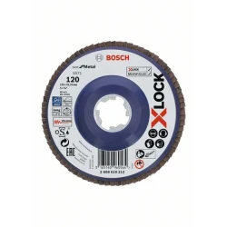 Bosch X-Lock lamelne ploče, ravna verzija, plastična ploča, ?125 mm, G 120, X571, Best for Metal, 1 komad D= 125 mm G= 120, ravna ( 260861