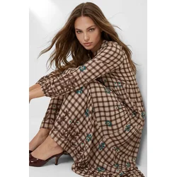 Trendyol Modest Ženska haljina Tctss26Eb00162, Smeđa