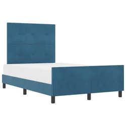 vidaXL vidaXL Postelja Temno Modra 120x190 cm Žamet, (22049261)