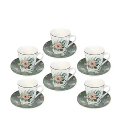 SIGMA SET ZA KAFU 6/1 ZELENO CVEĆE JH-150V-140
