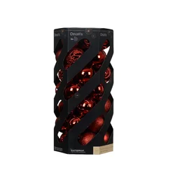DECORIS Novogodišnje kugle za jelku/ set 35/1 crvena