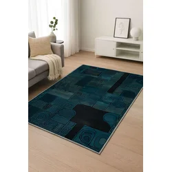 Conceptum Hypnose Tepih BSR-14, Pravougaoni, 50x60 cm, Petrolej
