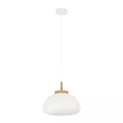 Eglo 44064 - Luster na sajli SUMMERHILL 1xE27/40W/230V prečnik 40 cm bela/bež