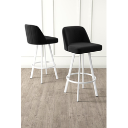 HANAH HOME Set barskih stolica (6 komada) Atex Black White