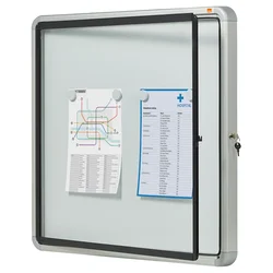 Ploča oglasna magnetna-staklena krilna vrata  69,2x75,2x4,5cm nobo 1902578 bijela