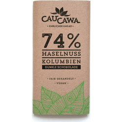 CauCawa Čokolada 74 % z lešniki